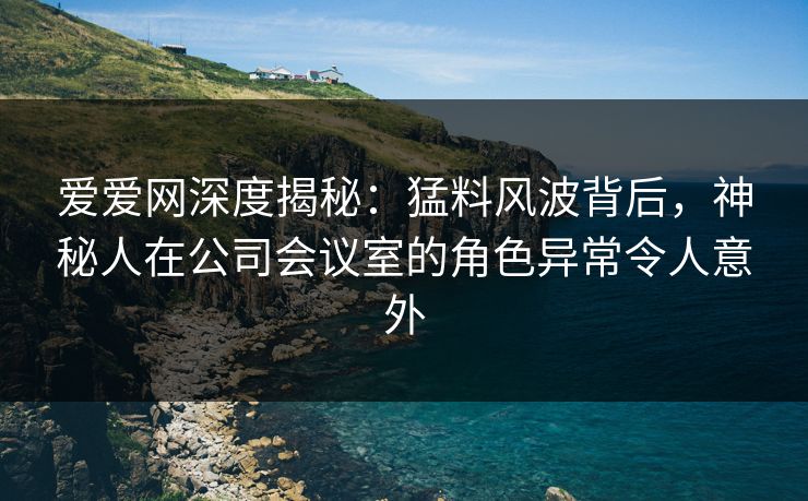 爱爱网深度揭秘:猛料风波背后,神秘人在公司会议室的角色异常令人意外